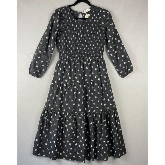 Marine Layer Dresses & Skirts - Marine Layer Camille Smocked Midi Dress Womens Small Tiered Peasant Ditsy NWT